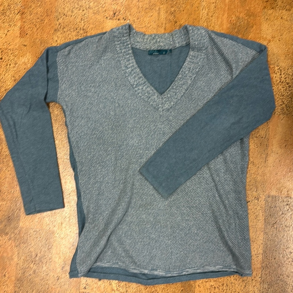 Prana V Nexk Sweater Denim Blue